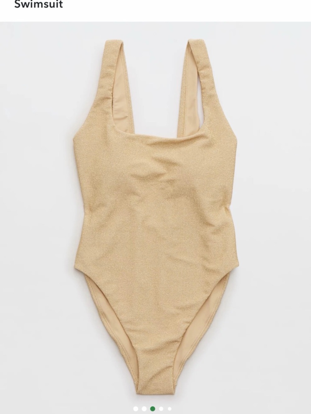 Aerie Sparkle Babewatch One Piece Swimsuit- Golden Oak